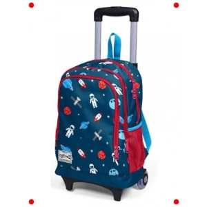 Işıklı Tekerlekli Çekçekli Çocuk Sırt Çantası