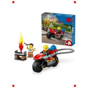 İtfaiye Motosikleti Yapım Seti - 57 Parça