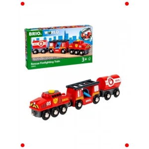 İtfaiye Temalı Ahşap Oyuncak Tren Seti
