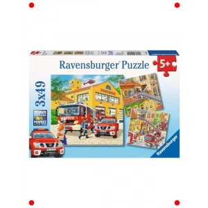 İtfaiye Temalı Çocuk Yapbozu (3x49 Parça)