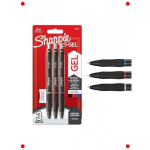 Jel Mürekkepli Kalem Seti, Siyah/Mavi/Kırmızı