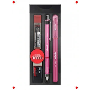 Jel Okul Seti 0,7 mm Pembe | Mekanik Kalem, Uç, Silgi Seti