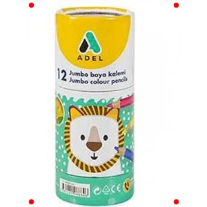 Jumbo Altıgen Boya Kalemleri – 12 Renk Seti