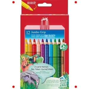 Jumbo Grip Ergonomik  Kalemi Seti, 12 Renk