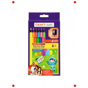 Jumbo Neon Kuru Boya Kalemleri (6lı Set)