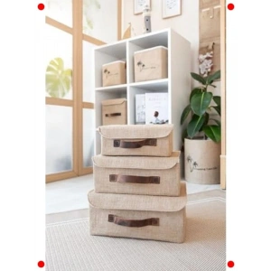 Jüt Kapaklı Çok Amaçlı Saklama Kutusu Organizer