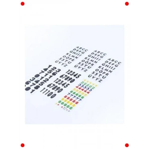 Kabartmalı Alfabe ve Rakam Sticker Seti - 6 Adet