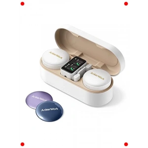 Kablosuz Yayıncı Mikrofonu - Çift Kanallı, Beyaz