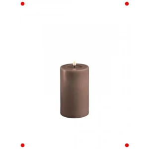Kahverengi LED rçekçi Alevli Mum 7.5x12.5 cm