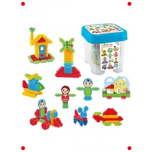 Kaktüs Bloklar Yapı Seti - 120 Parça Kova