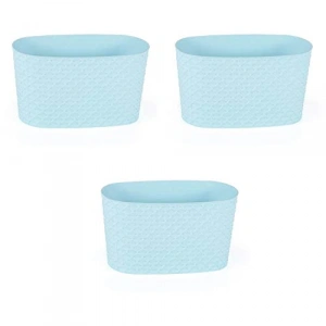 Kapadokya Saksı, Pastel Mavi, 3 Adet
