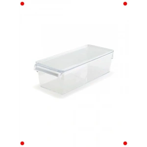 Kapaklı Banyo Mutfak Şeffaf Düzenleyici Raf