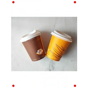 Kapaklı Karton Bardak Seti - 100 Adet