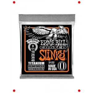 Kaplamalı Elektro Gitar Telleri - Hibrit Ölçü (9-46)