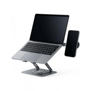 Karbon Çelik Laptop Standı, 360° Döner, Yükseklik Ayarlı
