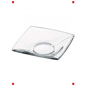 Kare Çay Tabağı Seti - 6 Adet, Hediyelik Kutu