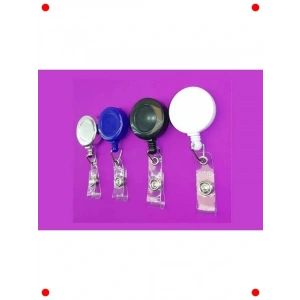 Karışık Renkli ri Çekilebilir Yaka Kartı Tutucu