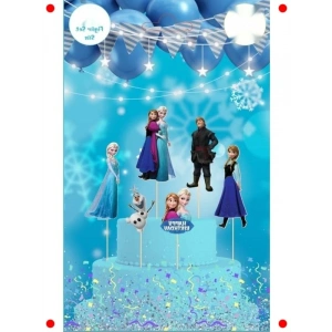 Karlı Macera Pasta Süsü Seti - 5 Parça