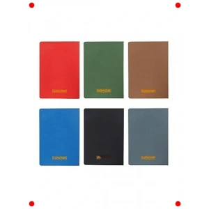 Karton Kapaklı A4 Boyut Defter Seti, 6 Adet, Koyu Renk