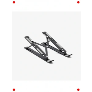 Katlanabilir Metal Laptop Standı - Siyah