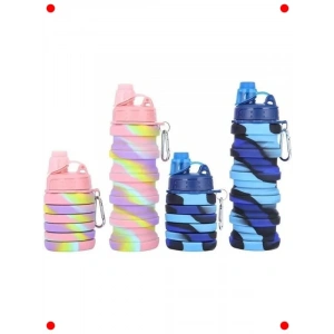 Katlanabilir Silikon Su Matarası - 500 ml