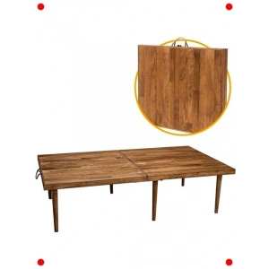 Katlanır Dış Mekan Masası 70x120 cm - Ceviz