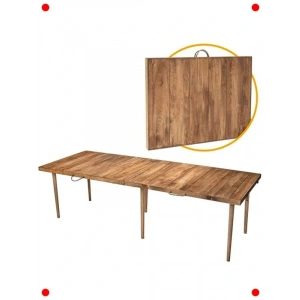 Katlanır Kamp & Bahçe Masası 75x180 cm - Ceviz