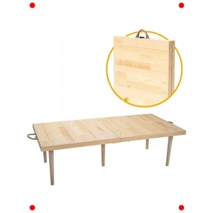 Katlanır Kamp Masası - 50x100 cm Doğal Renk