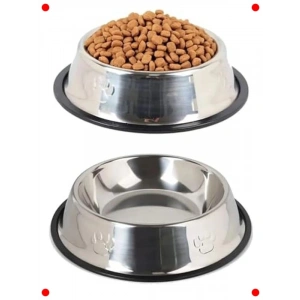 Kaymaz Paslanmaz Çelik Mama Kabı - Kedi/Köpek 22 Cm