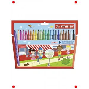 Keçe Uçlu Boya Kalemi Seti - 24 Renk