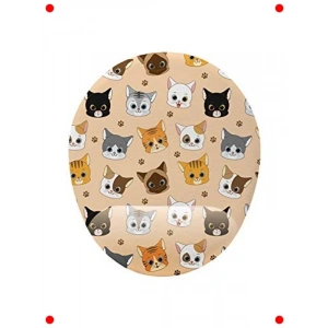 Kedi Desenli Konforlu Bilek Destekli Mouse Pad
