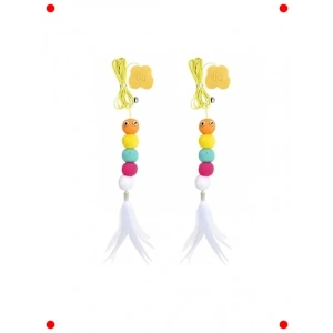 Kedi Kapı Oyuncağı 2li Set - Yaylı ve Tüylü İnteraktif Sistem