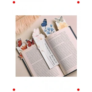 Kelebek Figürlü Mesajlı Renkli Kitap Ayracı