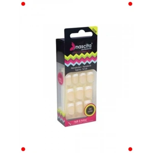 Kendinden Yapışkanlı Mat French Takma Tırnak (24 Adet)