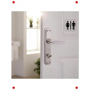 Kilitli WC Banyo Kapı Kolu Nikel Paslanmaz