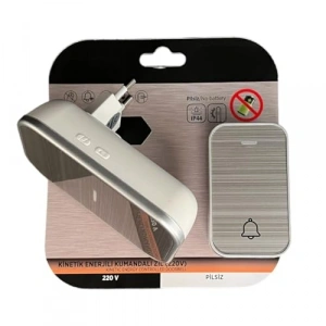 Kinetik Enerjili Kablosuz Kapı Zili, 150 m Mesafe ve 38 Melodi