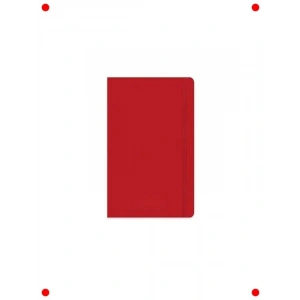 Kırmızı Ciltli Kareli Premier Defter - 96 Yaprak