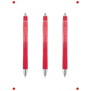 Kırmızı Jel Kalem Seti - 0.5 mm İğne Uç, 3lü