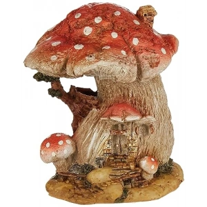 Kırmızı Mantar Temalı Peri Evi Figürü, Teraryum Dekorasyonu