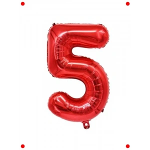 Kırmızı Rakam Folyo Balon - Parti ve Kutlama için