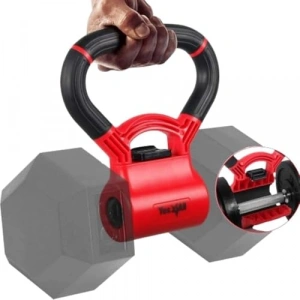 Kırmızı/Siyah Dambıl Antrenmanları İçin Kettle Grip Sap