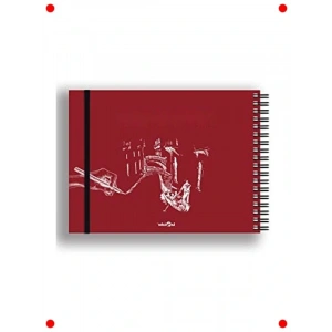 Kırmızı Spiralli 120 gr Çizim Eskiz Defteri