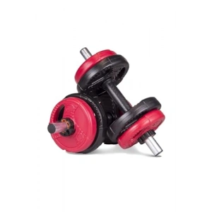 Kırmızı ve Siyah Renkli Multifonksiyonel Grip Plate Dumbbell Set