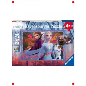 Kış Prensesleri Temalı 2x24 Parça Çocuk Puzzle Seti