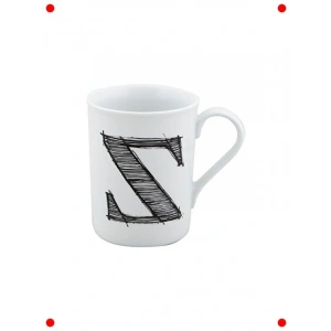 Kişiye Özel Harf Kupa - Porselen Kahve Kupası