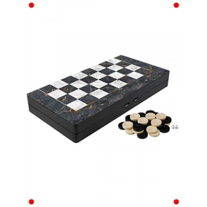 Klasik Mermer Desenli Tavla Seti