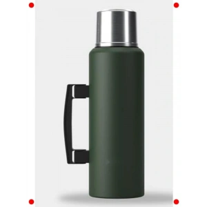 Klasik Vakum Kulp Çelik Termos 1.5 LT Yeşil