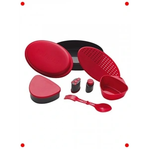 Kompakt Kamp Yemek Seti - Kırmızı