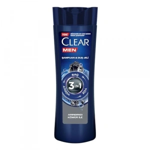 Kömür İçeren 3ü 1 Arada Şampuan ve Duş Jeli 300 ml