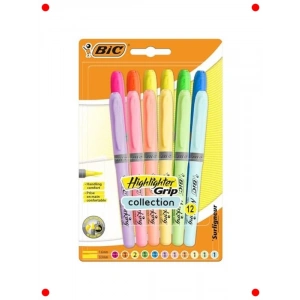 Konforlu Tutacaklı Vurgulayıcı Kalem Seti 12li Çeşitli Renkler